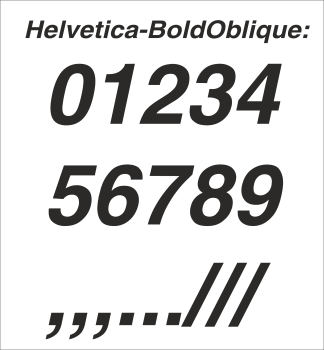 FolienPlot Zahlen Set