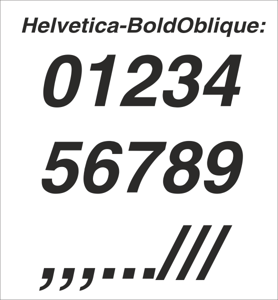 FolienPlot Zahlen Set